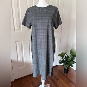 One Clothing Los Angeles | Black & Grey Plaid Shirt Dress | Size Large